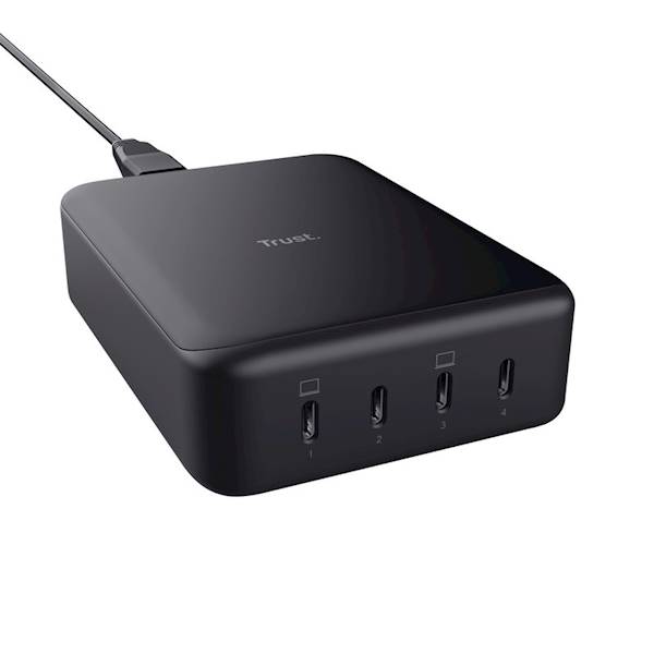 ŁADOWARKA SIECIOWA TRUST MAXO 240W 4xUSB-C CZARNA