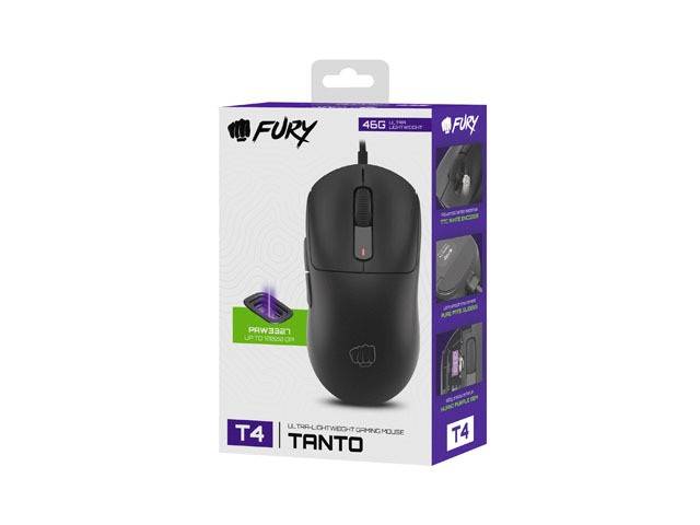MYSZ PRZEWODOWA NATEC FURY TANTO T4 RGB CZARNA 12000DPI