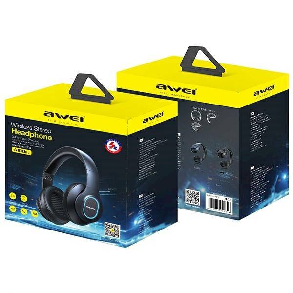 SŁUCHAWKI NAUSZNE BT AWEI A100BL CZARNE