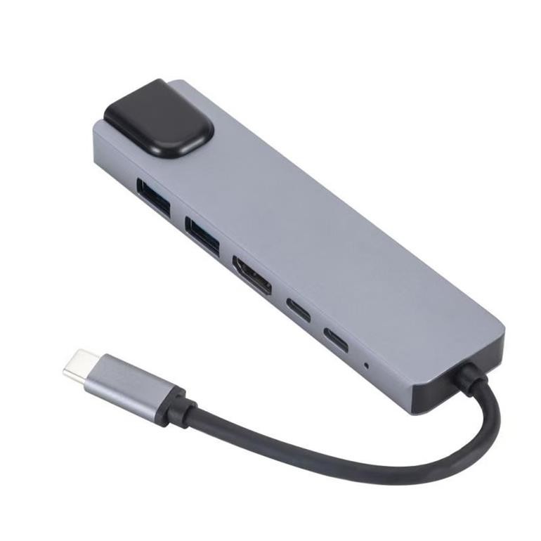 ADAPTER 5w1 USB-C - HDMI | 2xUSB-C | USB 3.0 | USB 2.0 | GbE GEMBIRD