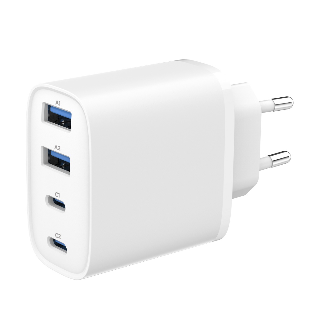 ŁADOWARKA SIECIOWA 40W 2xUSB 2xUSB-C GEMBIRD BIAŁA