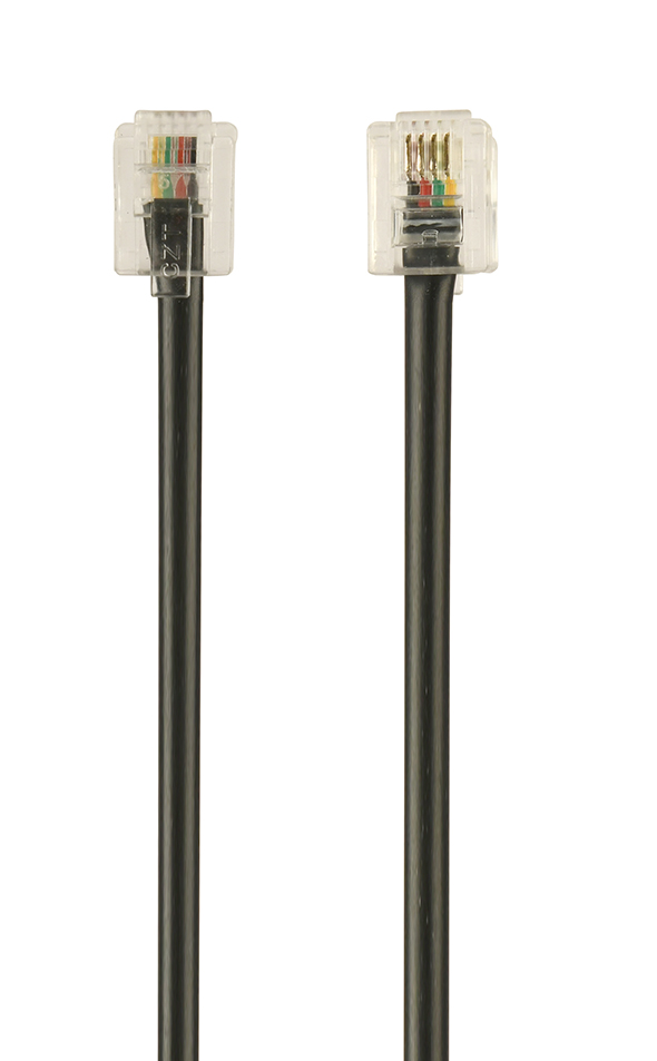 KABEL TELEFONICZNY RJ11 6P4C 2M GEMBIRD CZARNY