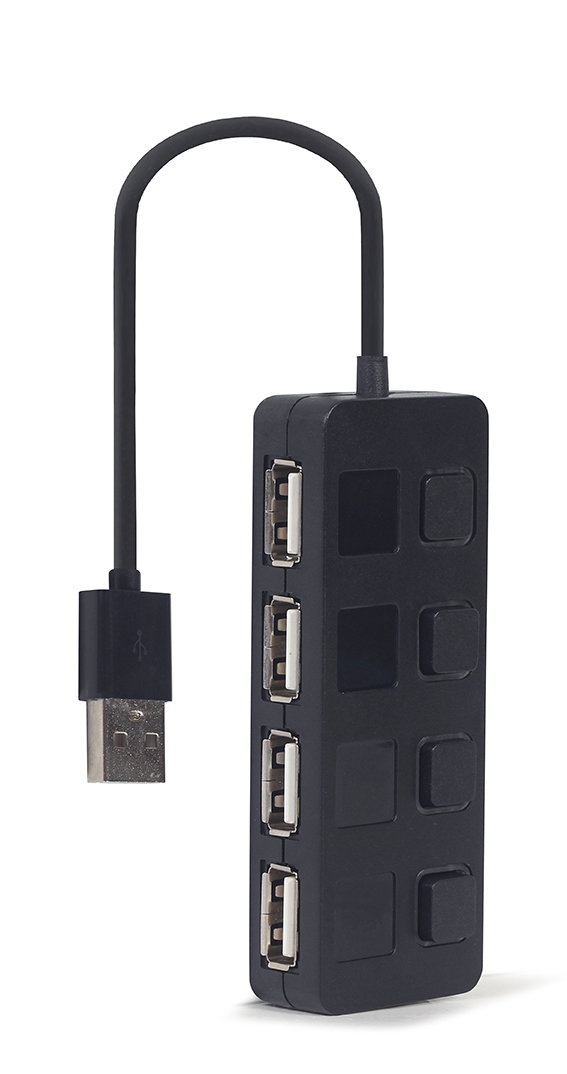 HUB USB 2.0 4 PORTY Z WYŁĄCZNIKAMI GEMBIRD