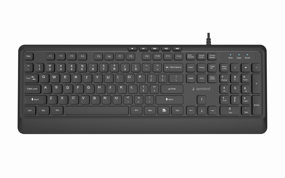 KLAWIATURA PRZEWODOWA GEMBIRD MCH-05 US SLIM
