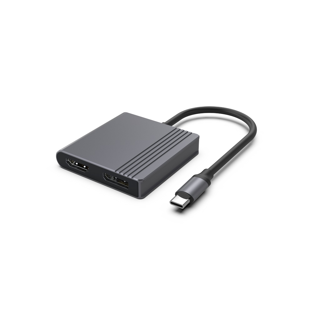 ADAPTER USB-C - HDMI + DP 4K 60Hz CZARNY GEMBIRD