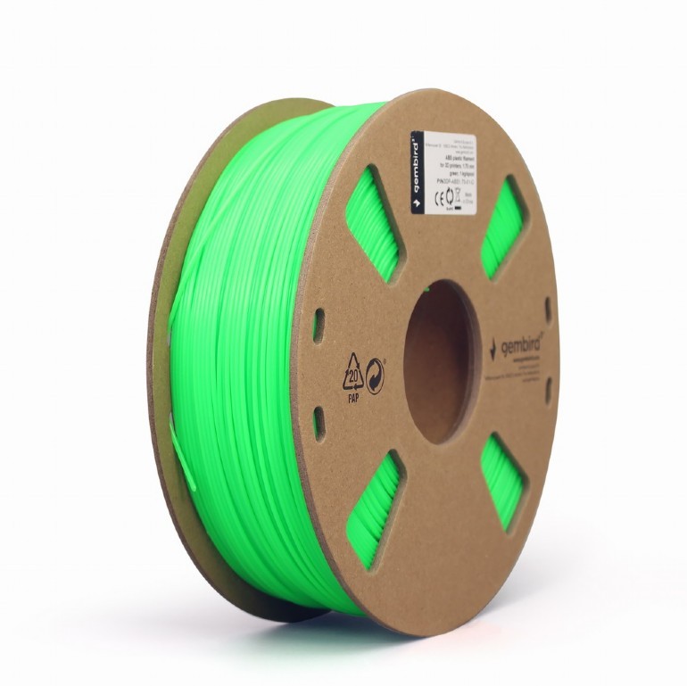 FILAMENT DRUKARKI 3D ABS 1.75mm ZIELONY SZPULA 1KG GEMBIRD