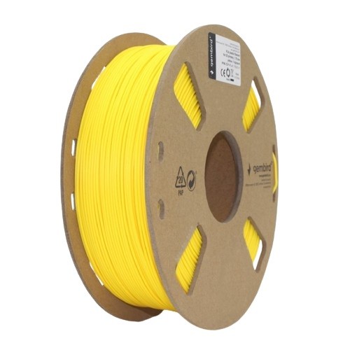 FILAMENT DRUKARKI 3D PLA 1.75mm ŻÓŁTY SZPULA 1KG GEMBIRD