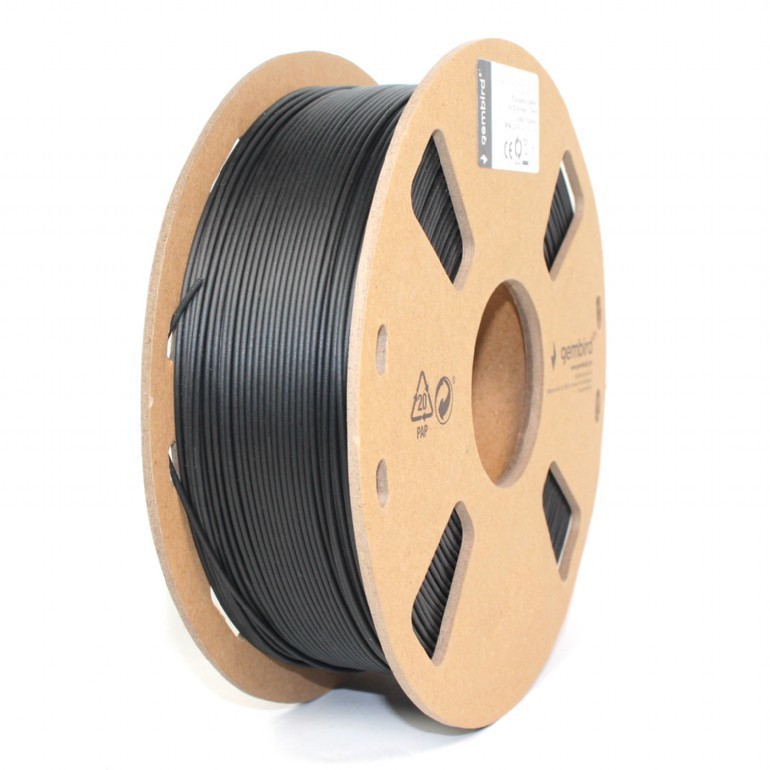 FILAMENT DRUKARKI 3D PLA 1.75mm CZARNY SZPULA 1KG GEMBIRD