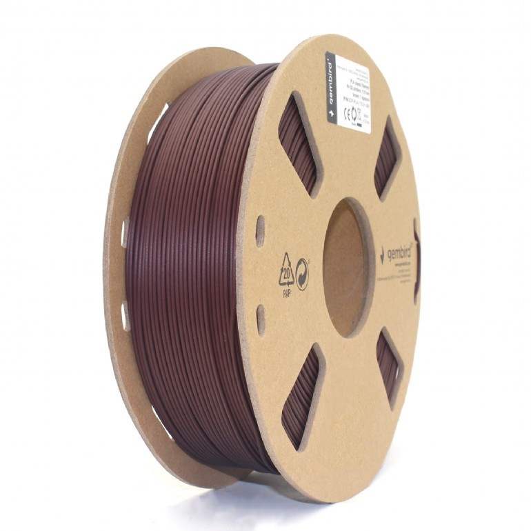 FILAMENT DRUKARKI 3D PLA 1.75mm BRĄZOWY SZPULA 1KG GEMBIRD