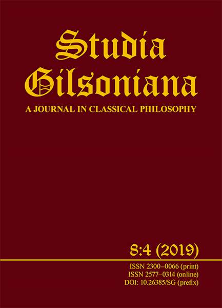 Studia Gilsoniana A Journal 8:4 2019