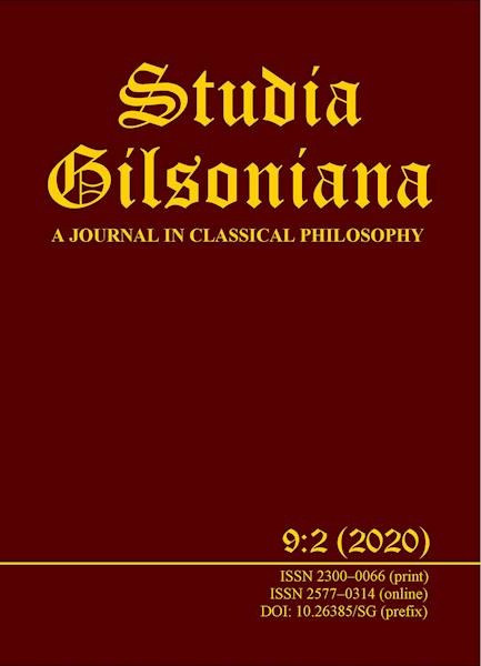 Studia Gilsoniana. A Journal 9:2 2020
