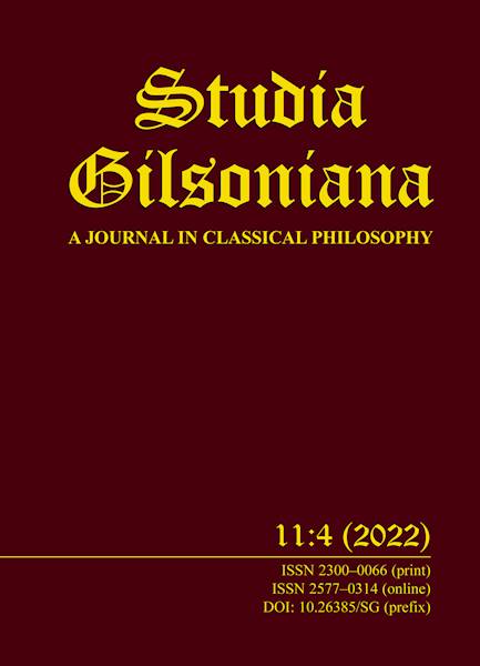 Studia Gilsoniana. A Journal 11:4 2022