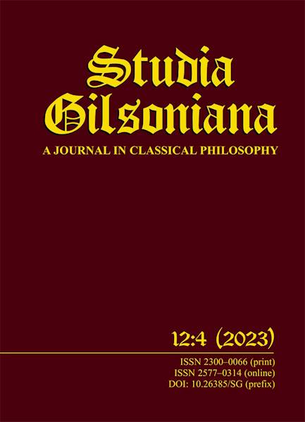 Studia Gilsoniana. A Journal 12:4 2023