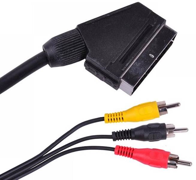 Kabel Euro wtyk - 3RCA wtyk 1,5m