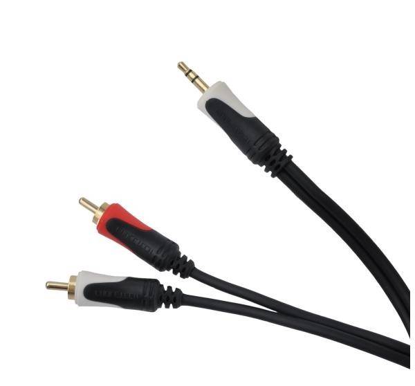 Kabel Jack 3,5 wtyk - 2 x RCA 5m