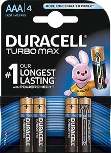 Bateria LR03 AAA Duracell Turbo Max