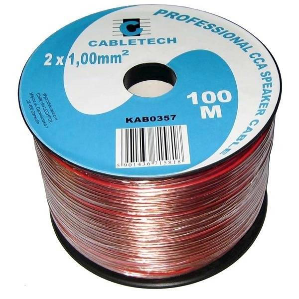Kabel głośnikowy 2 x 0,20mm przezroczysty