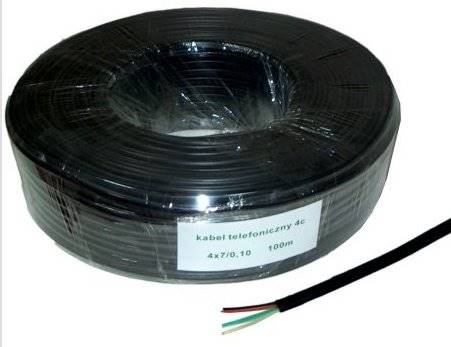 Kabel telefoniczny 4c czarny