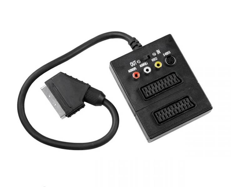 Złącze S-17 Euro wtyk - 3 x gniazdo RCA + SVHS