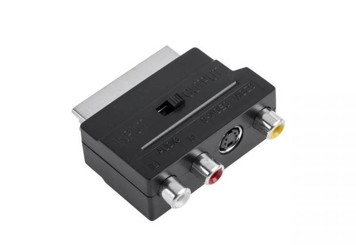 Złącze S-18 Euro wtyk - 3 x gniazdo RCA+ SVHS