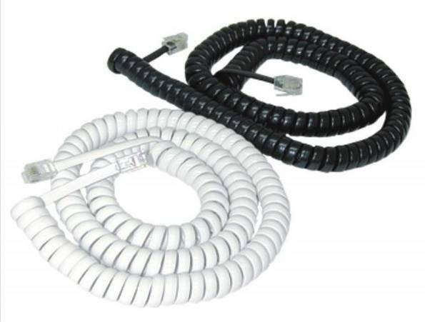 Kabel telefoniczny 15 m wtyk - wtyk biały