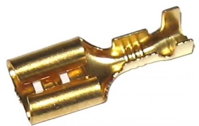 Konektor 6,3mm złoty żeński duży
