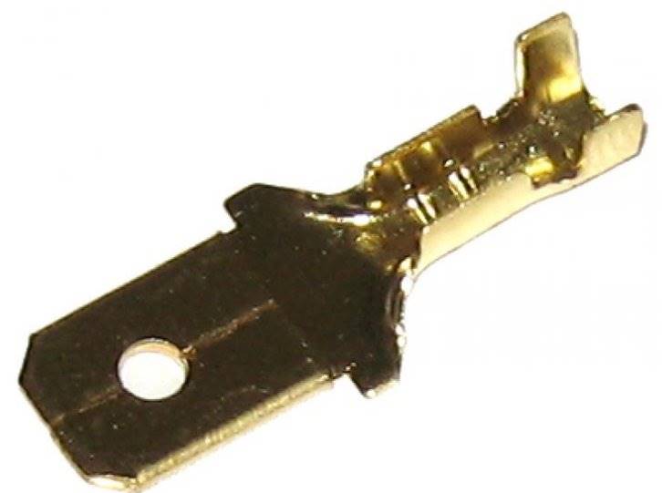 Konektor 6,3mm złoty męski duży