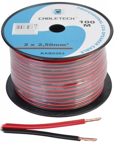 Kabel głośnikowy 2 x 2,5mm czarno- czerwony