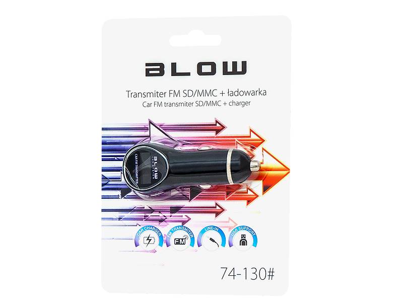 Transmiter FM BLOW USB + ładowarka 1A