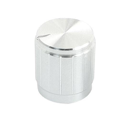 Gałka potencjometru srebrna 15mm GSL15