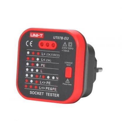 Tester gniazdek sieciowych RCD UNI-T UT07B-EU