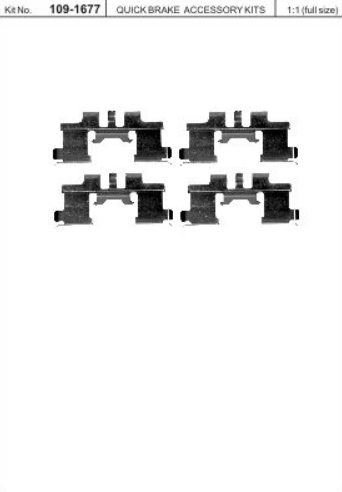 ZESTAW INSTALACYJNY KLOCKÓW QUICK BRAKE HZI502-QB