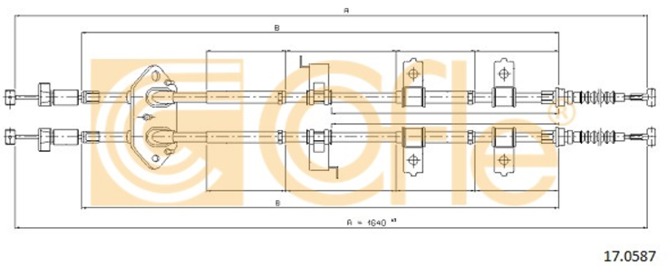 LINKA HAMULCOWA LEWA / PRAWA COFLE HL314-COF