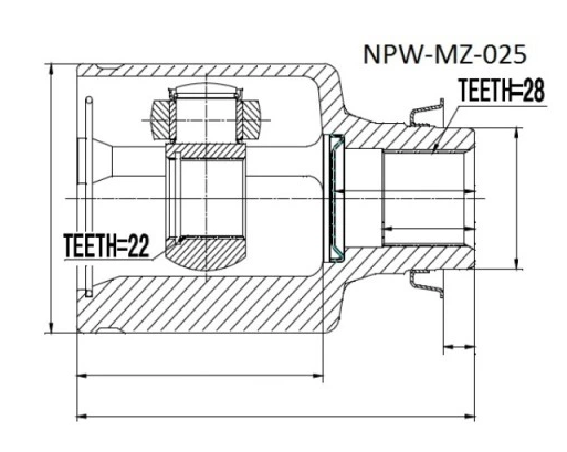 PRZEGUB WEWNĘTRZNY NTY PW303-NTY