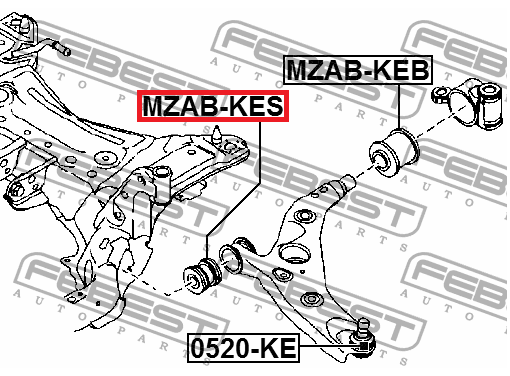 TULEJA WAHACZA LEWA / PRAWA FEBEST ZTP303A-FEB