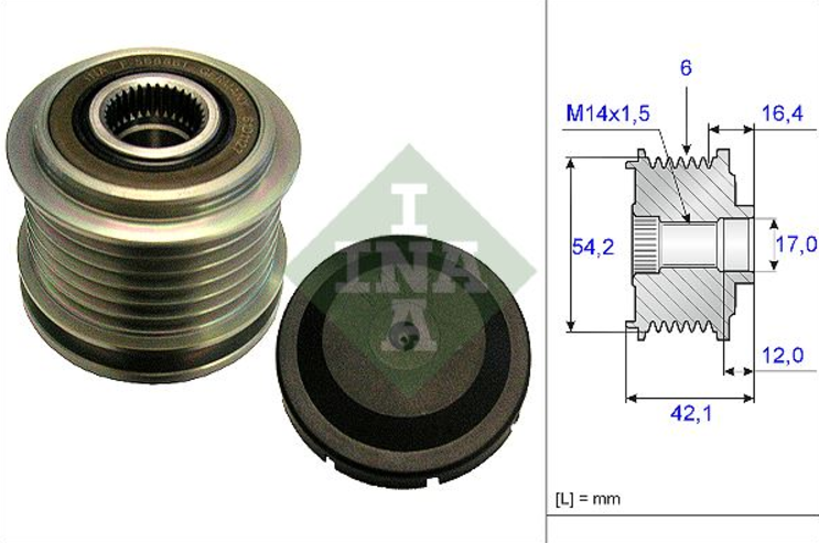 ALTERNATOR - SPRZĘGŁO JEDNOKIERUNKOWE INA EK309-INA