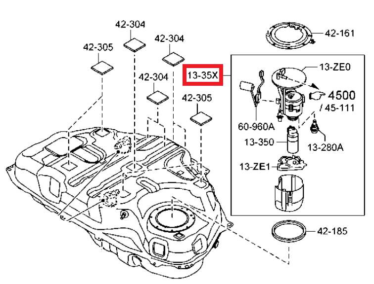 POMPA PALIWA ORYGINAŁ MAZDA OF306-OE