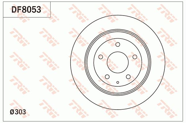 TARCZA HAMULCOWA TYŁ TRW HTT309-TRW