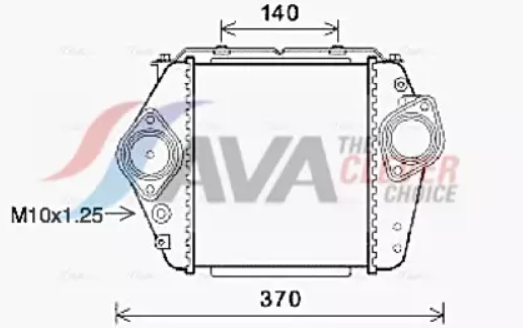 CHŁODNICA POWIETRZA DOŁADOWUJĄCEGO ( INTERCOOLER ) AVA CD300-AVA
