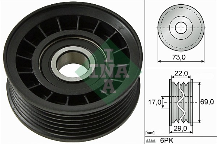 ROLKA NAPINACZA PASKA ALTERNATORA INA RX306-INA