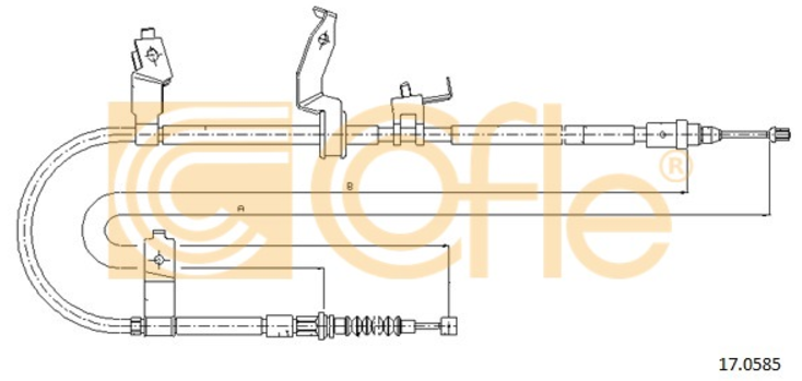 LINKA HAMULCOWA PRAWA COFLE HL309-COF