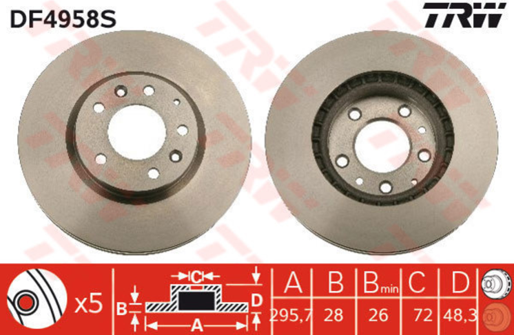 TARCZA HAMULCOWA TRW HTP316-TRW