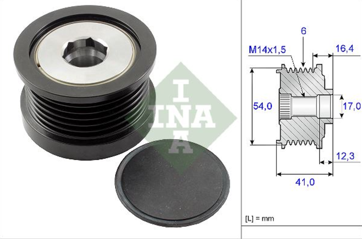 ALTERNATOR - SPRZĘGŁO JEDNOKIERUNKOWE INA EK310-INA