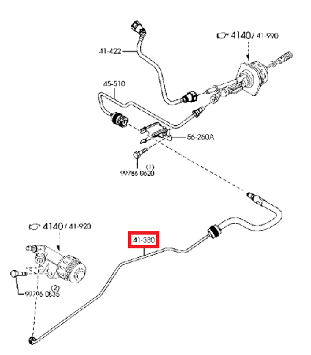 PRZEWÓD SPRZĘGŁA ORYGINAŁ MAZDA SPX302-OE