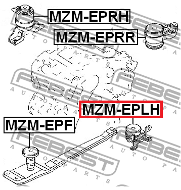 PODUSZKA SILNIKA LEWA / SKRZYNI BIEGÓW FEBEST ZP341-FEB