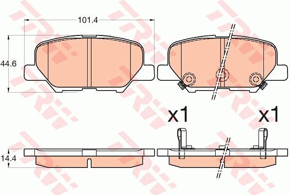 KLOCKI HAMULCOWE TYŁ TRW HKT302-TRW