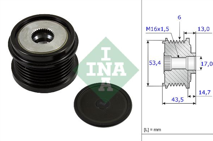 ALTERNATOR - SPRZĘGŁO JEDNOKIERUNKOWE INA EK301-INA