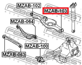 TULEJA WAHACZA TYŁ LEWA / PRAWA FEBEST ZTT327B-FEB