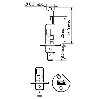 ŻARÓWKA H1 12V 55W PHILIPS