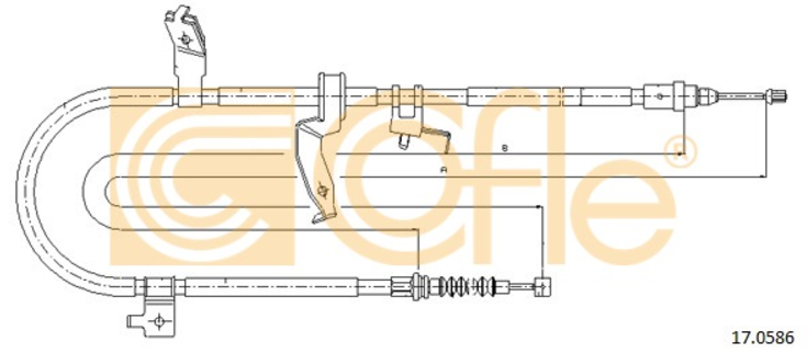 LINKA HAMULCOWA LEWA COFLE HL308-COF